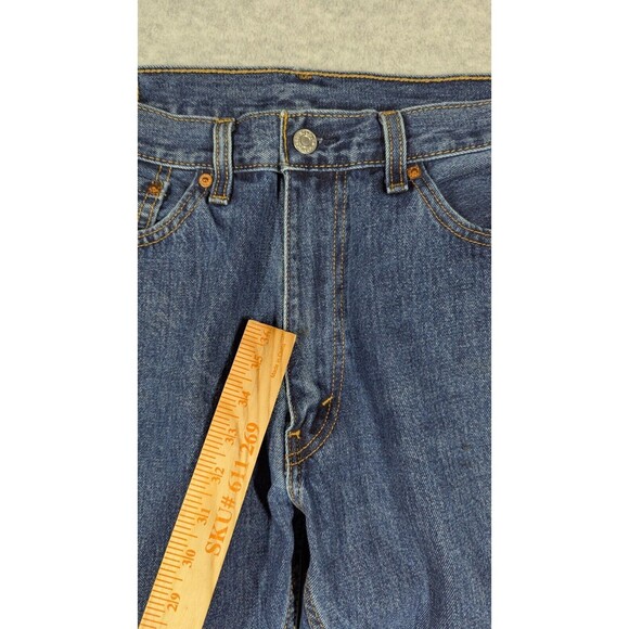 Levis Men Jeans 36x26 505 Straight Regular Fit Medium Wash Denim Zip Fly - Picture 3 of 14